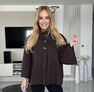 Roselyn kabátka étcsokoládé – Női átmeneti kabát – Innova Fashion